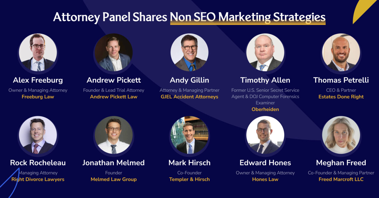 Attorney panel shares non seo marketing strategies