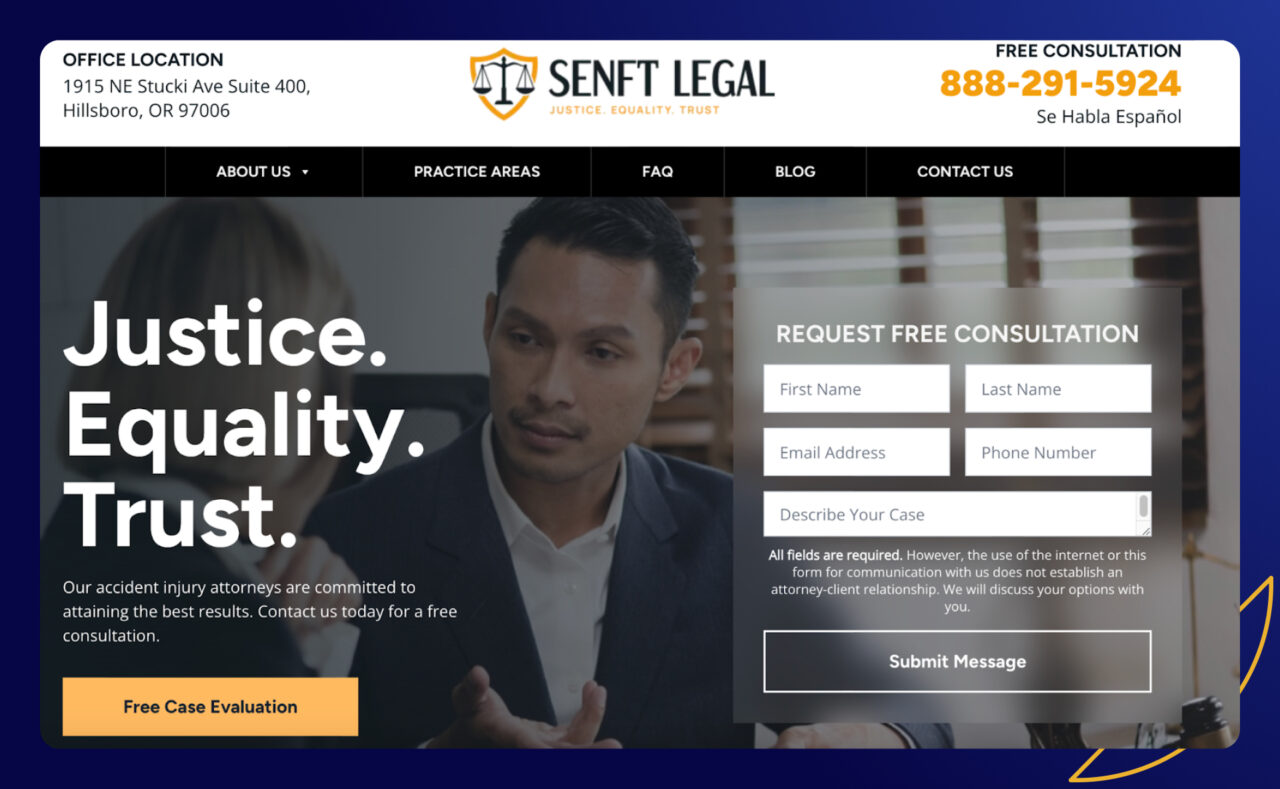 Professionally designed law firm website